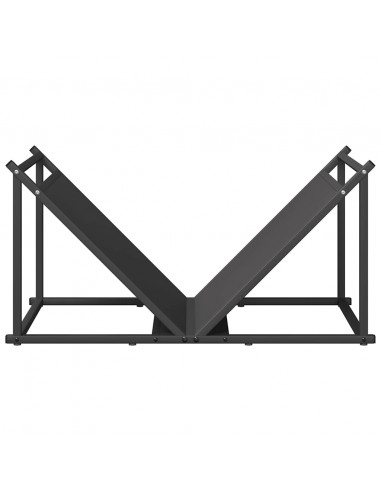 Rastrelliera per Legna da Ardere Nera 70x43x34,5 cm