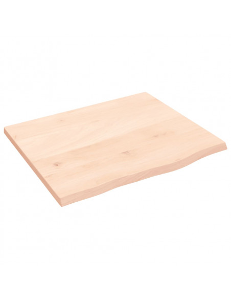 Ripiano a Parete 60x50x2 cm Legno Massello Rovere Non Trattato