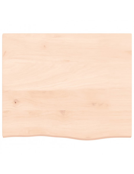 Ripiano a Parete 60x50x2 cm Legno Massello Rovere Non Trattato