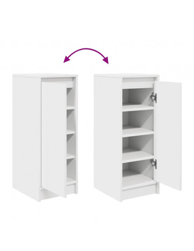 Scarpiera Bianca 29,5x34x76 cm in Legno Multistrato