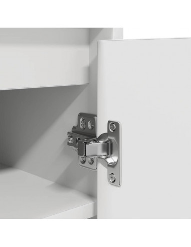 Scarpiera Bianca 57x34x76 cm in Legno Multistrato