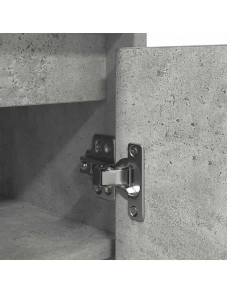 Scarpiera Grigio Cemento 57x34x76 cm in Legno Multistrato
