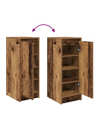 Scarpiera Legno Antico 29,5x34x76 cm in Legno Multistrato