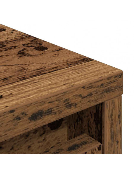Scarpiera Legno Antico 57x34x76 cm in Legno Multistrato