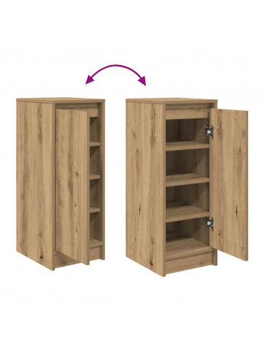 Scarpiera Rovere Artigianale 29,5x34x76 cm in Legno Multistrato