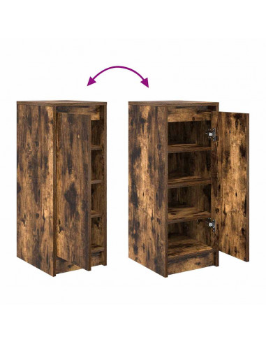 Scarpiera Rovere Fumo 29,5x34x76 cm in Legno Multistrato