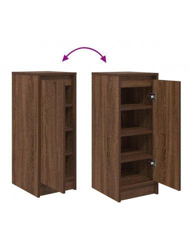 Scarpiera Rovere Marrone 29,5x34x76 cm in Legno Multistrato