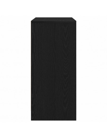 Scarpiera Rovere Nero 57x34x76 cm in Legno Multistrato