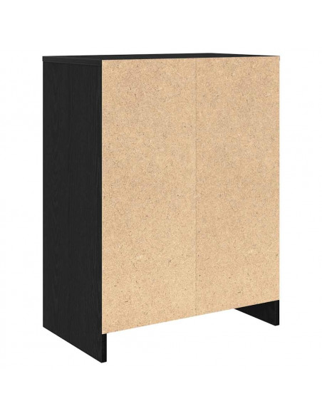 Scarpiera Rovere Nero 57x34x76 cm in Legno Multistrato