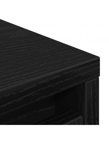 Scarpiera Rovere Nero 57x34x76 cm in Legno Multistrato