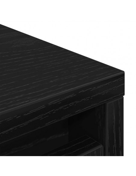 Scarpiera Rovere Nero 57x34x76 cm in Legno Multistrato