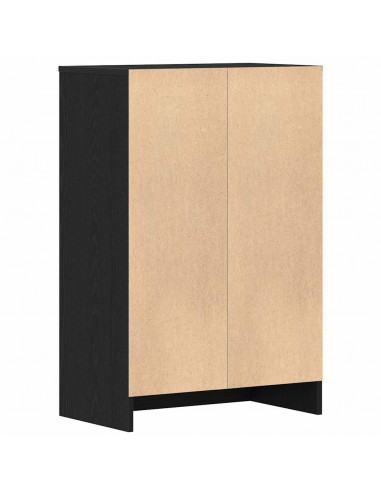 Scarpiera Rovere Rovere Nero 60x35x92 cm in Legno Multistrato