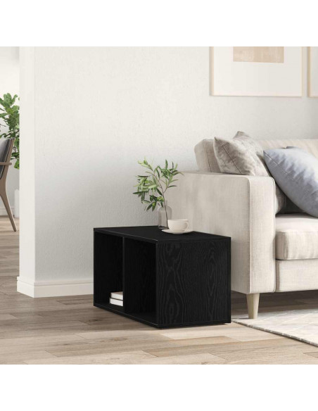 Scatola per Contenitori LP in Rovere Nero 71x34x36cm Truciolato
