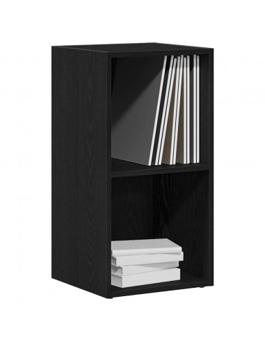 Scatola per Contenitori LP in Rovere Nero 71x34x36cm Truciolato