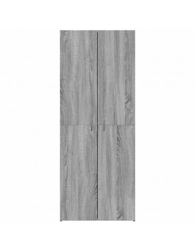 Schedario Grigio Sonoma 60x32x153 cm in Legno Multistrato