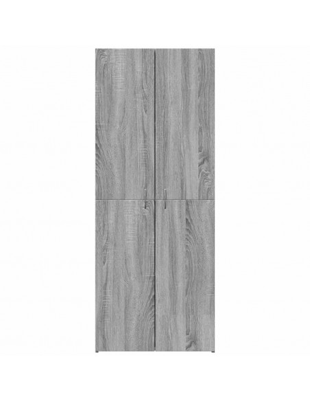 Schedario Grigio Sonoma 60x32x153 cm in Legno Multistrato