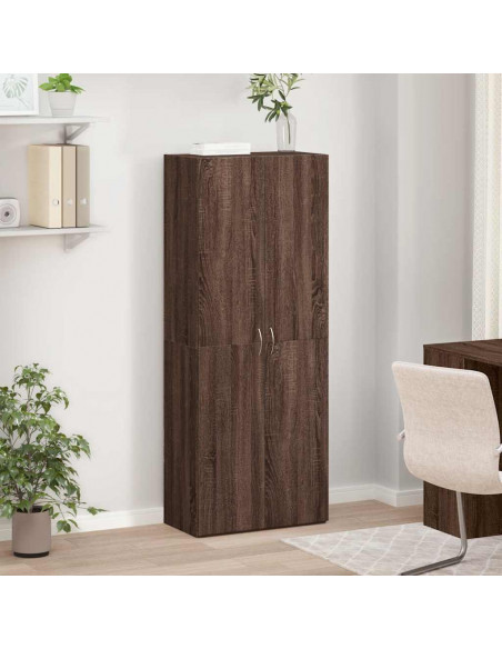 Schedario Rovere Marrone 60x32x153 cm in Legno Multistrato