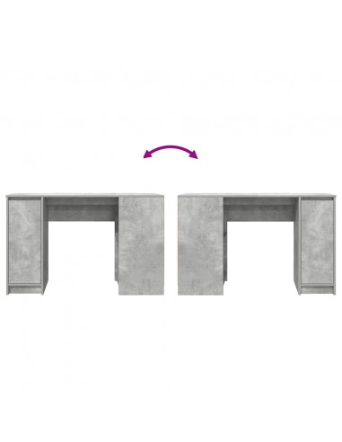 Scrivania Grigio Cemento 120x42x76 cm in Legno Multistrato