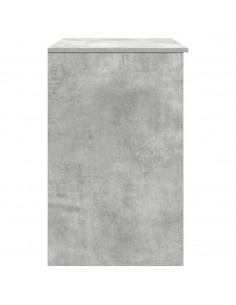 Scrivania Grigio Cemento 86x49x76 cm in Legno Multistrato 2