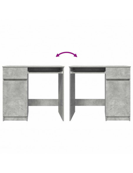 Scrivania Grigio Cemento 86x49x76 cm in Legno Multistrato
