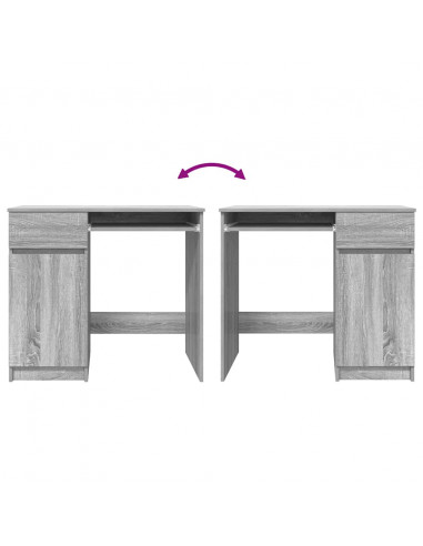 Scrivania Grigio Sonoma 86x49x76 cm in Legno Multistrato