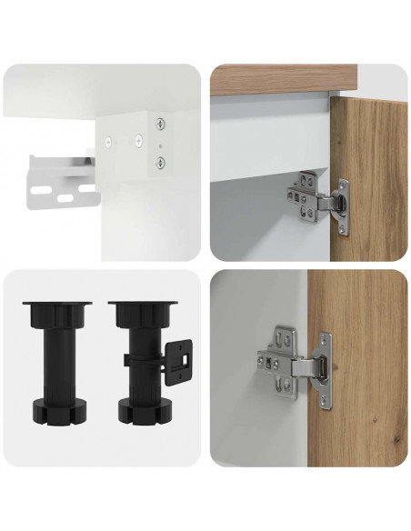 Set di Mobili da Cucina 11 pz Rovere Artigianale Truciolato