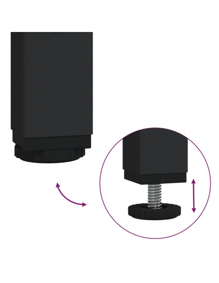 Set Mobili da Bagno 3 pz Nero in Legno Multistrato