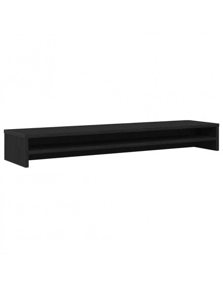 Supporto per Monitor Rovere Nero 100x24x13 cm Legno Multistrato