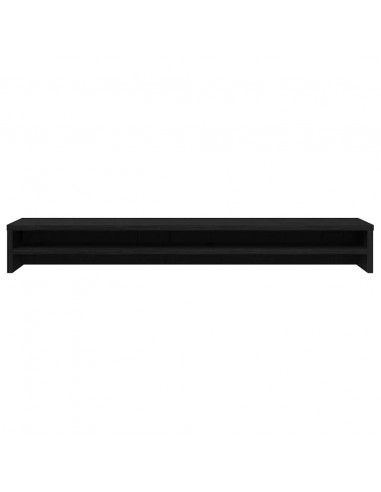 Supporto per Monitor Rovere Nero 100x24x13 cm Legno Multistrato