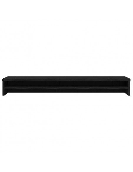 Supporto per Monitor Rovere Nero 100x24x13 cm Legno Multistrato