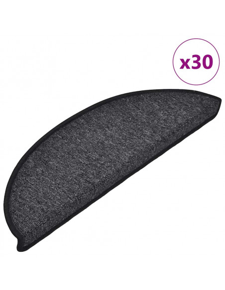 Tappetini per Scale 30 pz Antracite 56x17x3 cm