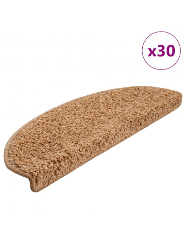 Tappetini per Scale 30 pz Beige 65x21x4 cm