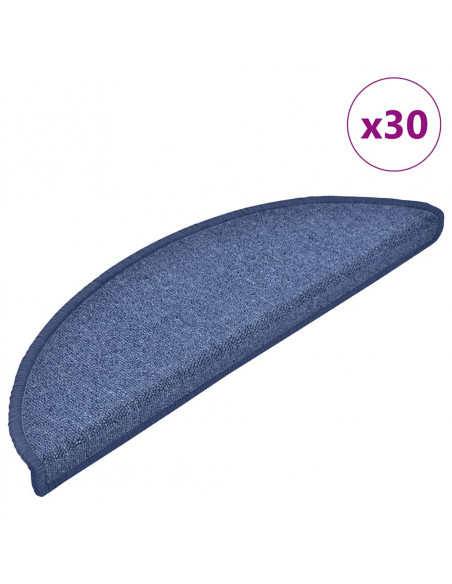 Tappetini per Scale 30 pz Blu 56x17x3 cm