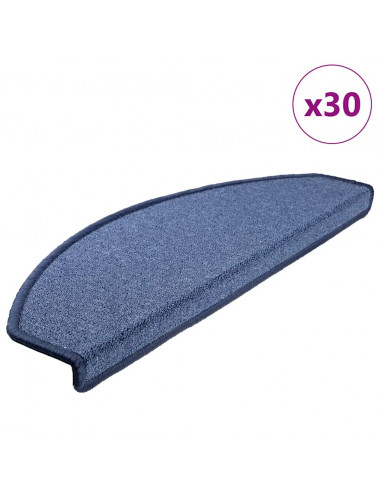 Tappetini per Scale 30 pz Blu 65x24x4 cm
