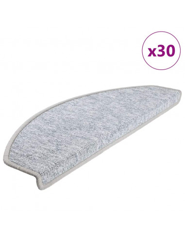 Tappetini per Scale 30 pz Grigio Chiaro 65x24x4 cm