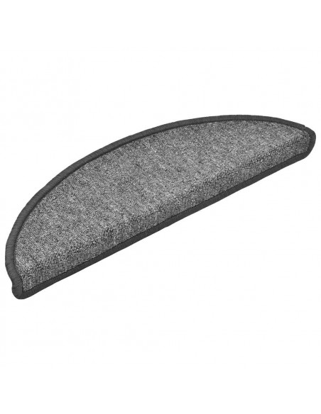 Tappetini per Scale 30 pz Grigio Scuro 56x17x3 cm