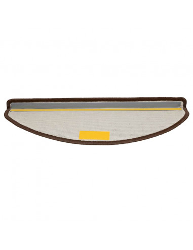 Tappetini per Scale 30 pz Marrone 65x21x4 cm
