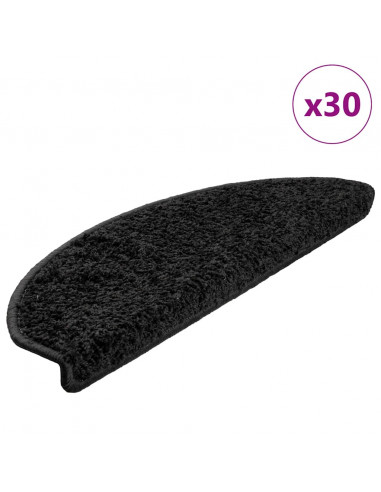 Tappetini per Scale 30 pz Neri 65x21x4 cm