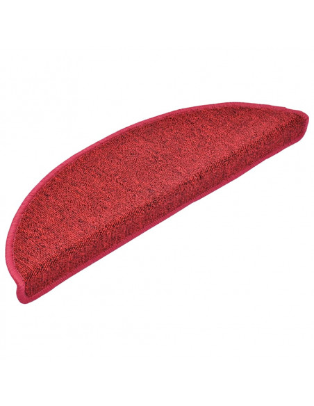 Tappetini per Scale 30 pz Rosso Bordò 56x17x3 cm
