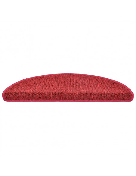 Tappetini per Scale 30 pz Rosso Bordò 56x17x3 cm