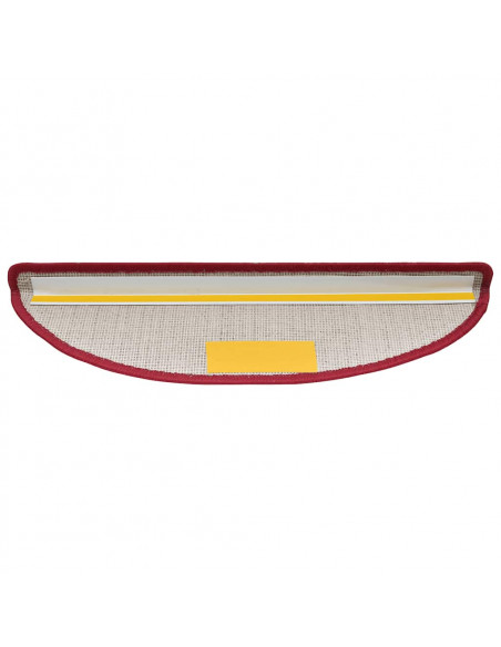 Tappetini per Scale 30 pz Rosso Bordò 56x17x3 cm