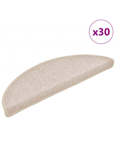 Tappetini per Scale 30 pz Tortora 56x17x3 cm