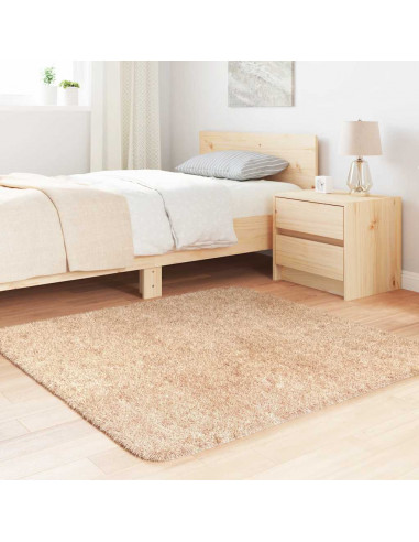 Tappeto Shaggy a Pelo Lungo NAVARRA Beige 120x120 cm poliestere