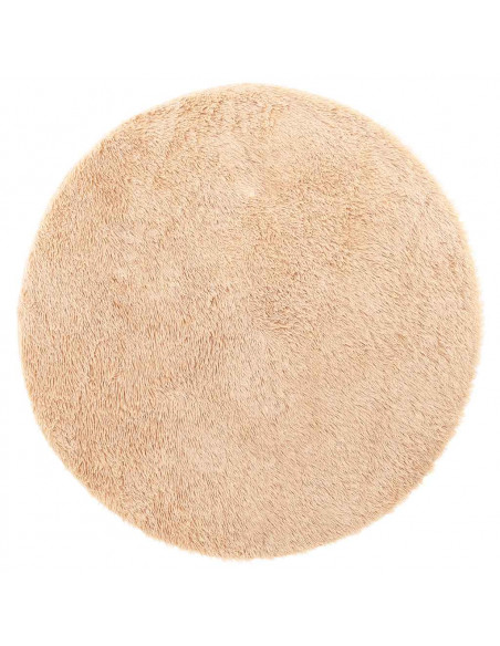 Tappeto Shaggy a Pelo Lungo NAVARRA Beige 120x120 cm poliestere