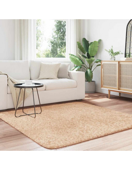 Tappeto Shaggy a Pelo Lungo NAVARRA Beige 160x160 cm poliestere