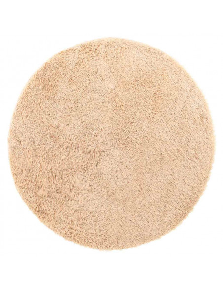 Tappeto Shaggy a Pelo Lungo NAVARRA Beige 160x160 cm poliestere