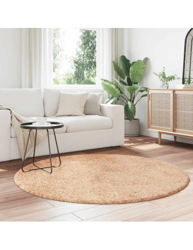 Tappeto Shaggy a Pelo Lungo NAVARRA Beige 160x160 cm poliestere