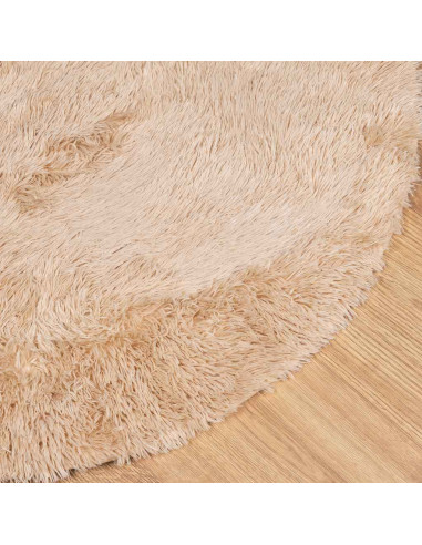 Tappeto Shaggy a Pelo Lungo NAVARRA Beige 160x160 cm poliestere