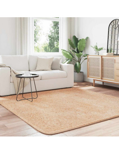 Tappeto Shaggy a Pelo Lungo NAVARRA Beige 200x200 cm poliestere