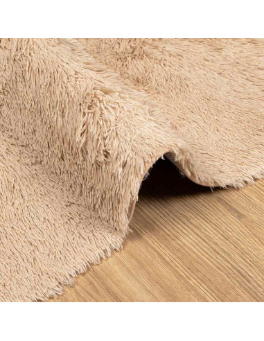 Tappeto Shaggy a Pelo Lungo NAVARRA Beige 200x200 cm poliestere